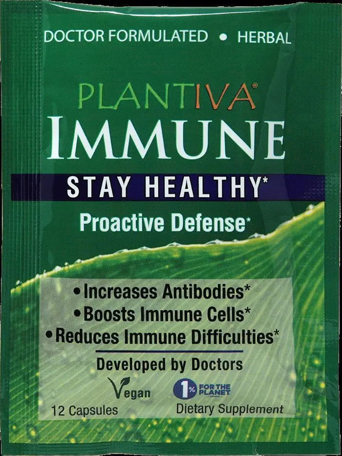 The front side of a green-colored ImmuneDx packet