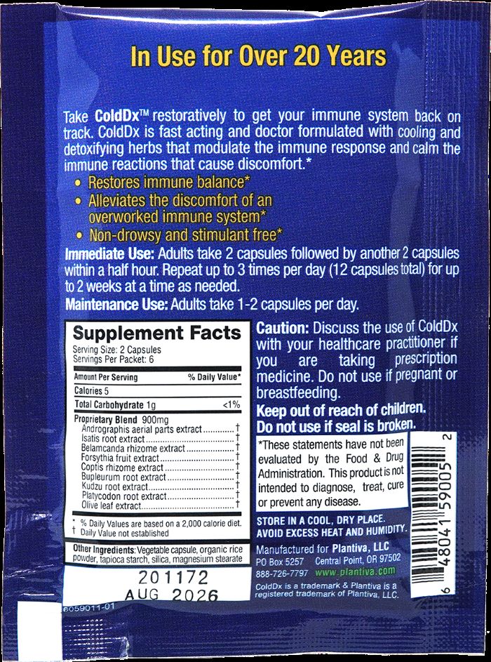 ColdDx 12-Capsule Packet, Vegan