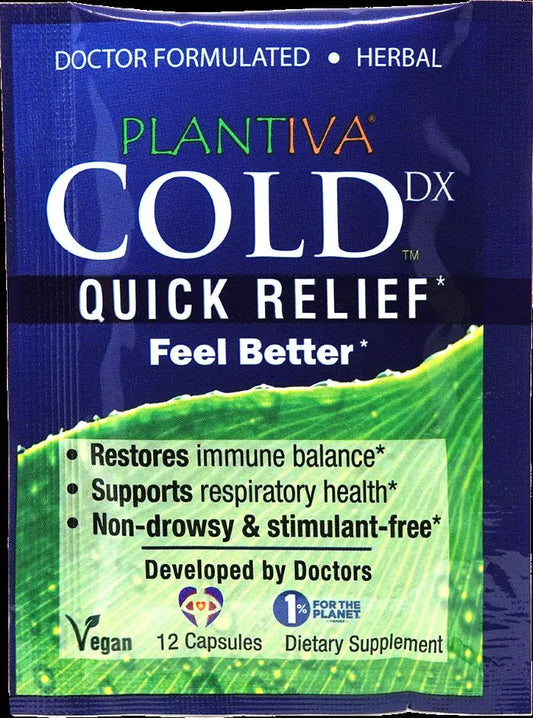 Plantiva Cold DX packet, front side