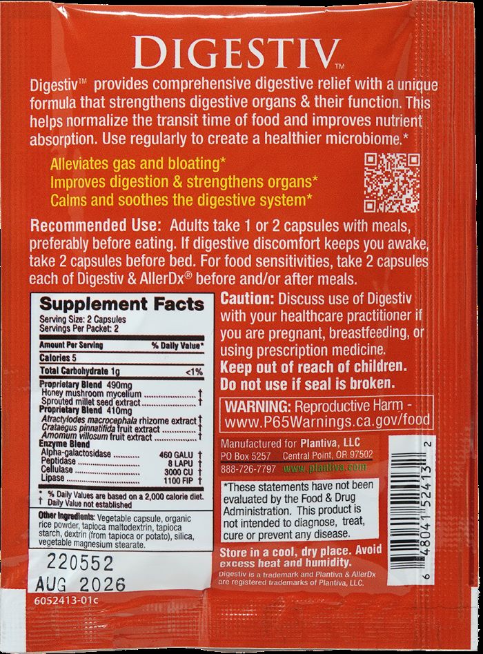 Free Digestiv 4-Capsule Packet, Vegan
